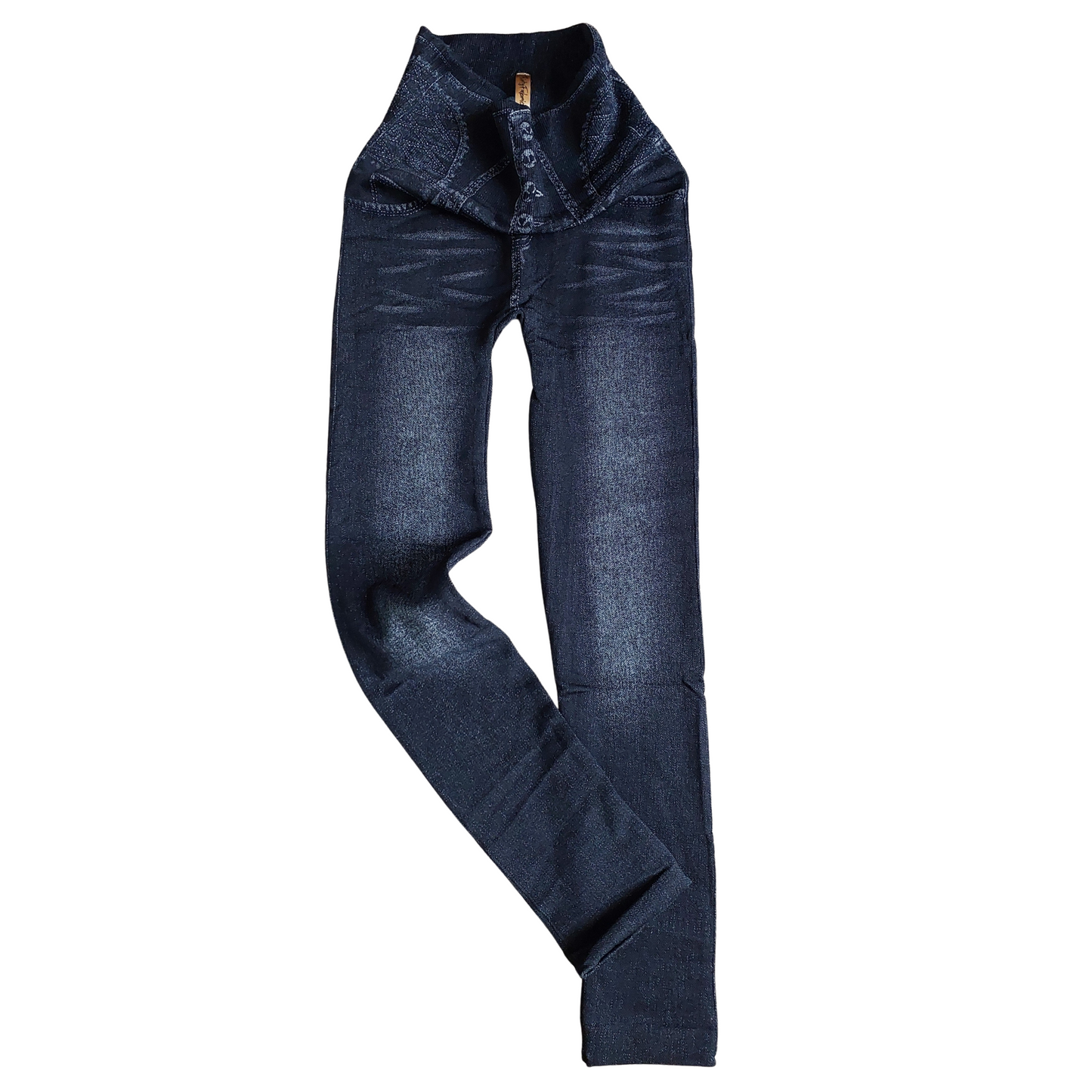 Leggings Winter Thermal Denim Print