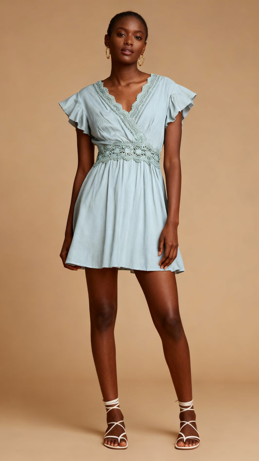 Womans Summer Dress Pastel Mint Green