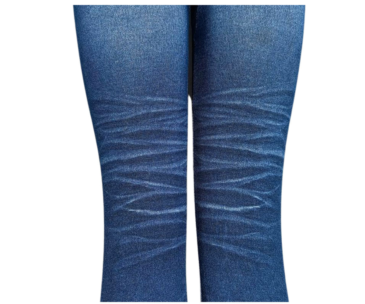 Legging Ripped - Denim Print