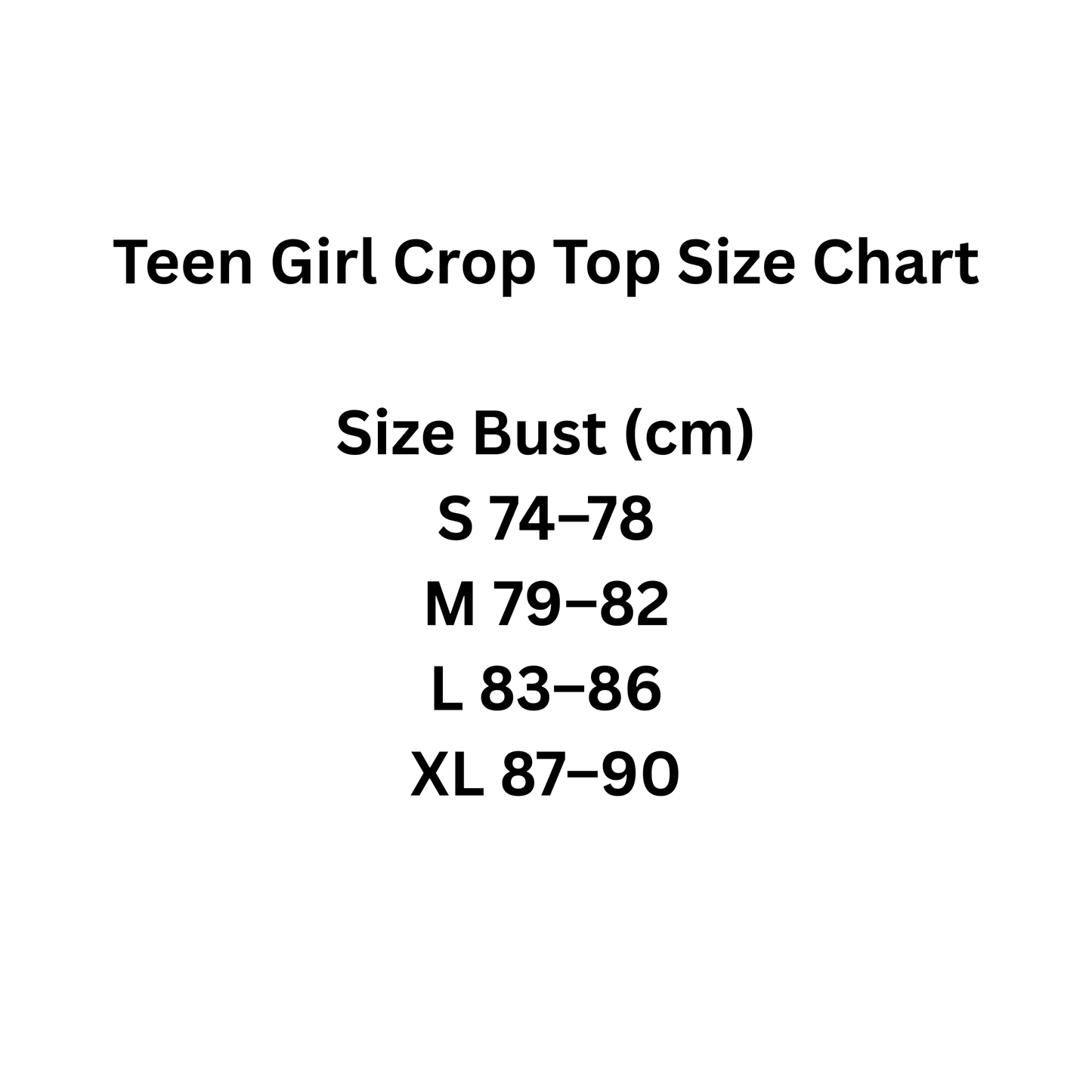 Teen Crop Top - 100% Cotton