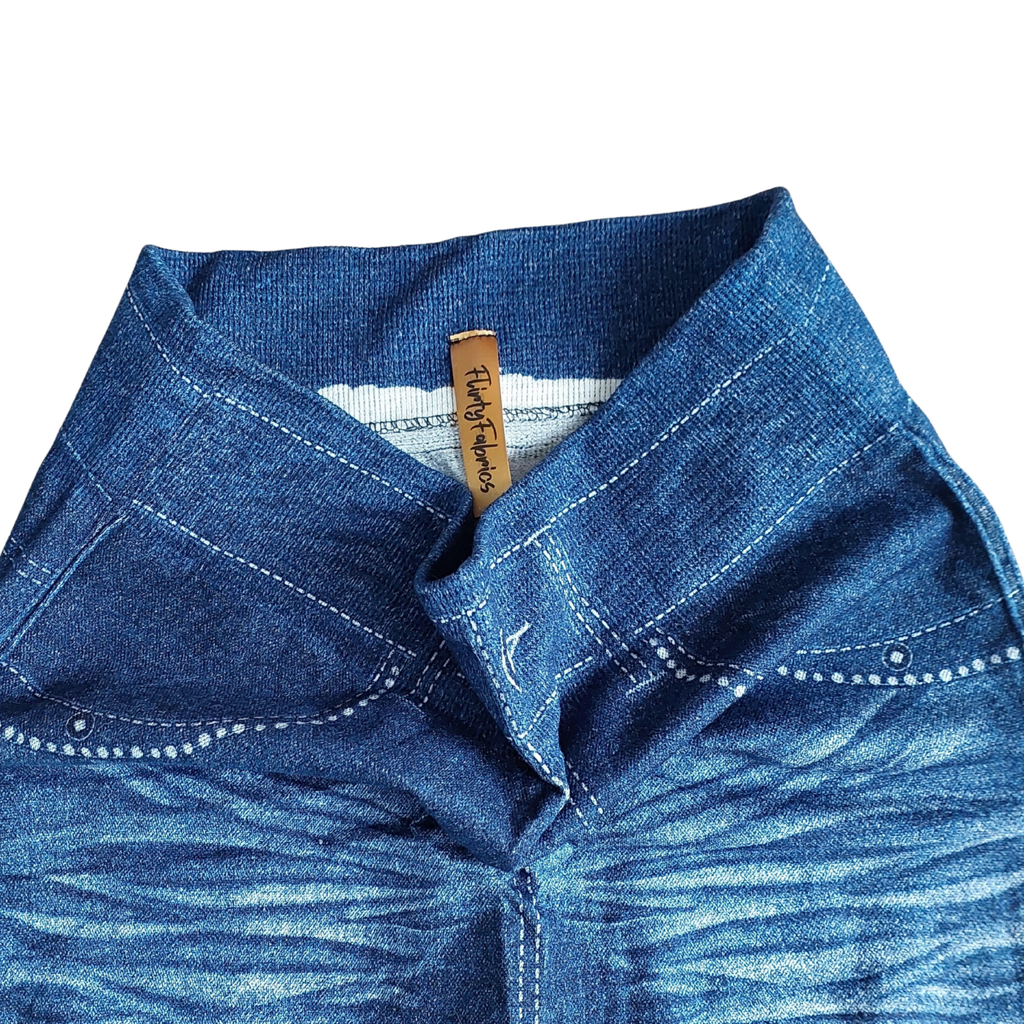 Legging Ripped - Denim Print