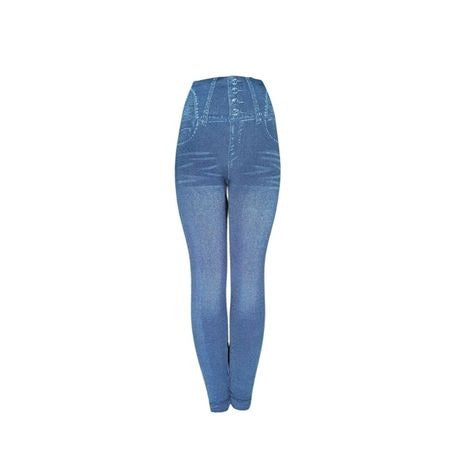 Leggings Winter Thermal Denim Print