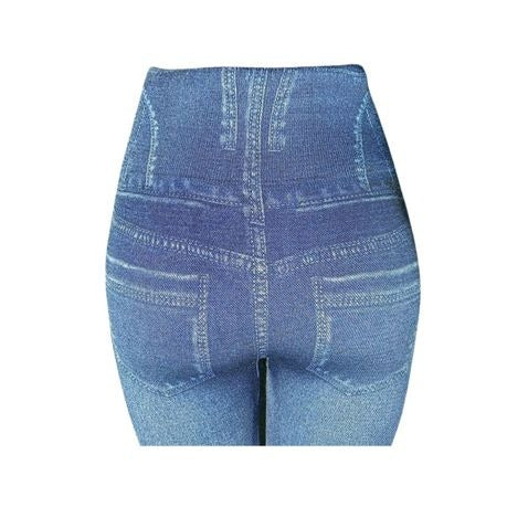 Leggings Winter Thermal Denim Print