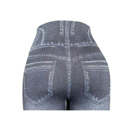 Leggings Winter Thermal Denim Print