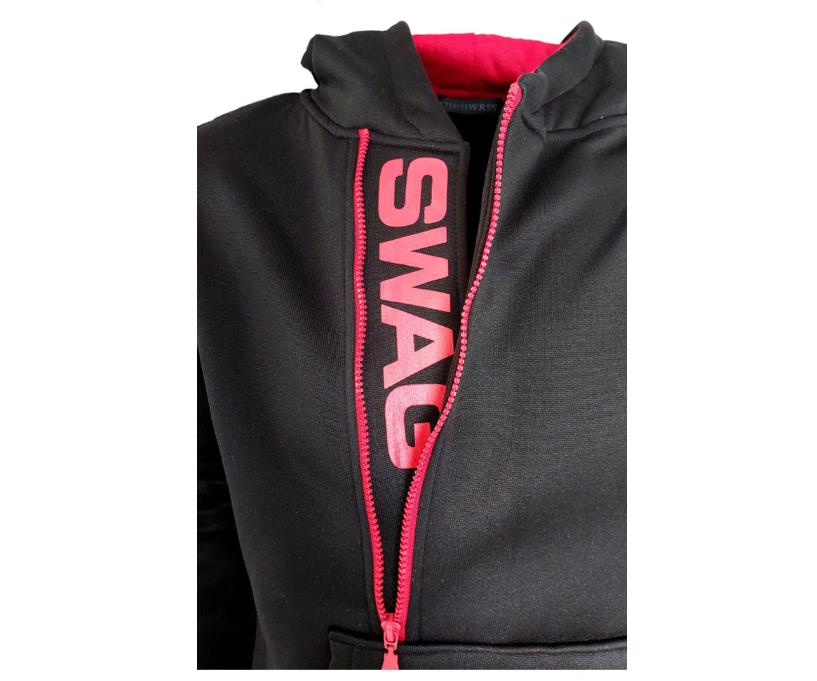 Men's Hoodie – Swag Edition -Black/Red