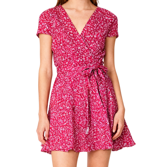 Women’s Floral Short-Sleeve Mini Dress