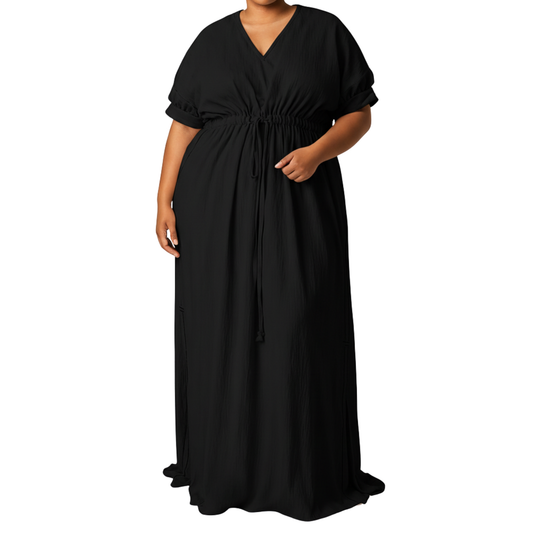 Womans Plus size summer Dress Black