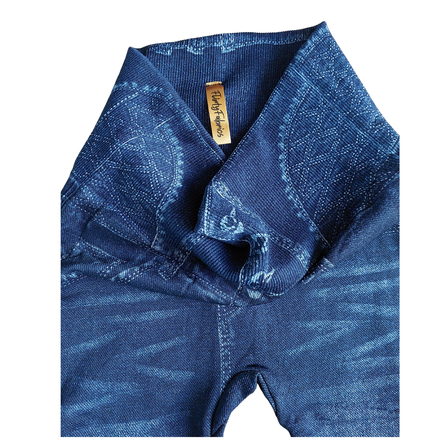 Leggings Winter Thermal Denim Print