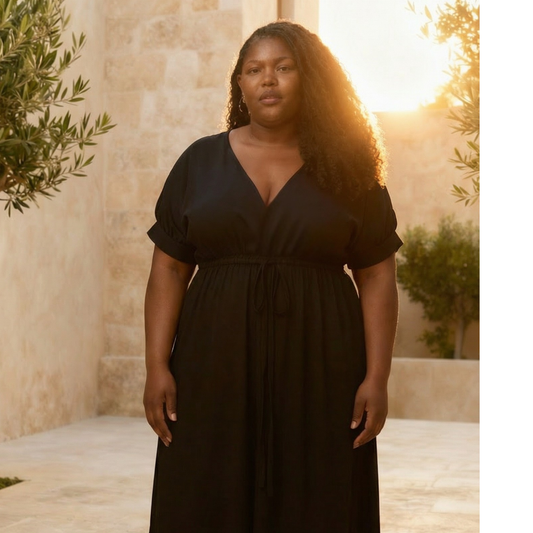 Womans Plus size summer Dress Black