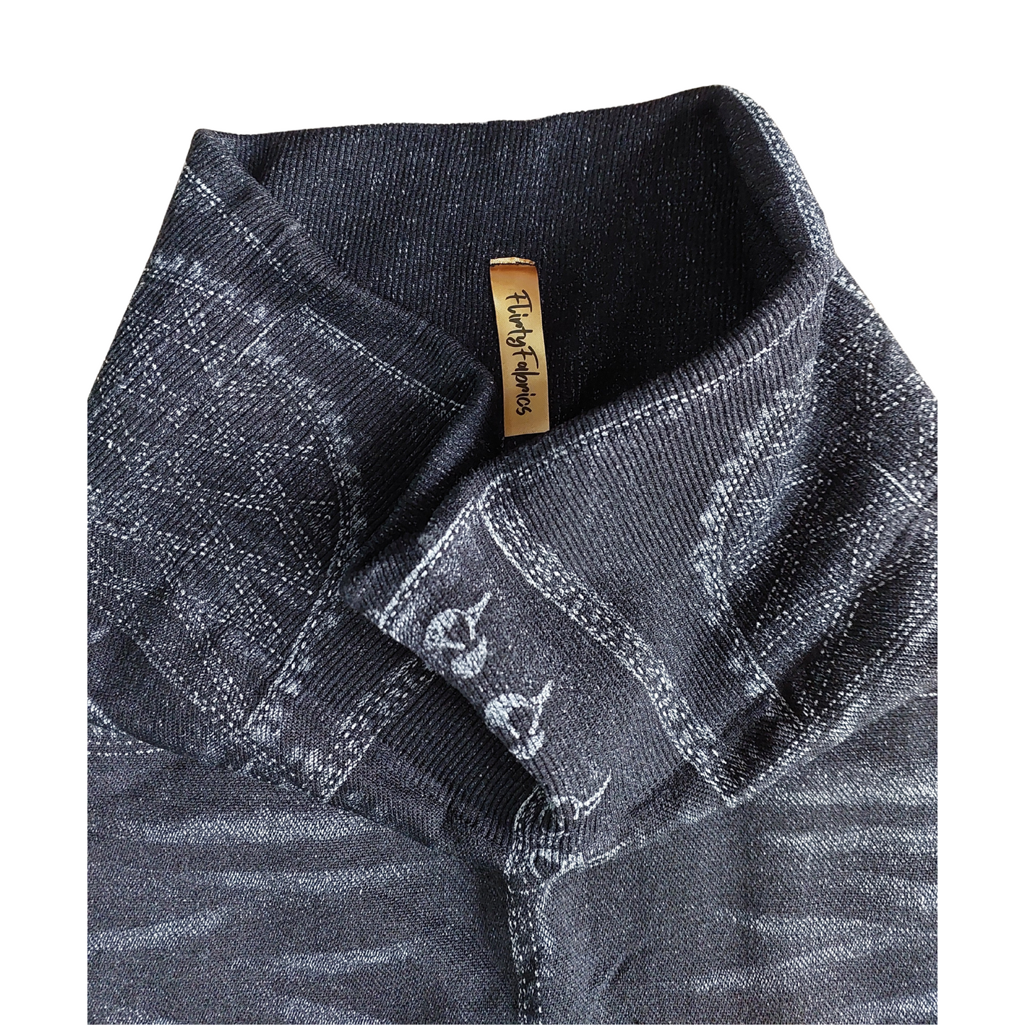 Leggings Winter Thermal Denim Print