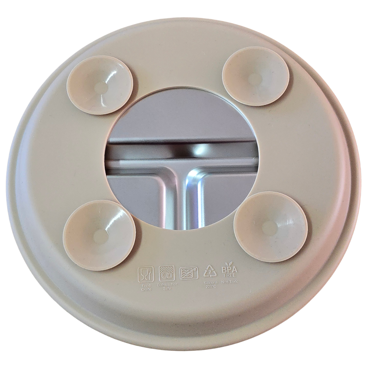 JKjustkidin Premium 304 Stainless Steel Baby Suction Plate BPA Free