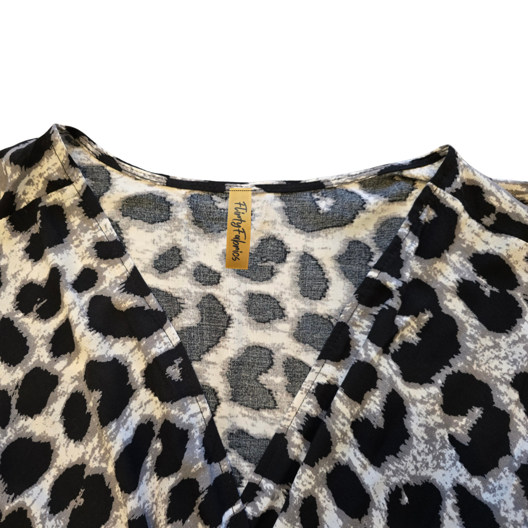 Woman's Viscose Leopard Print Summer Maxi Dress - Empire Waist with Belt