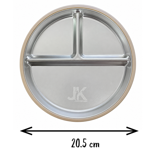 JKjustkidin Premium 304 Stainless Steel Baby Suction Plate BPA Free