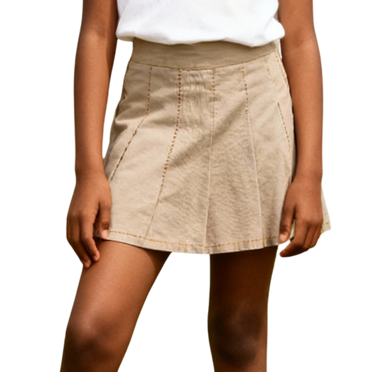 Teen Cotton Skirt Beige