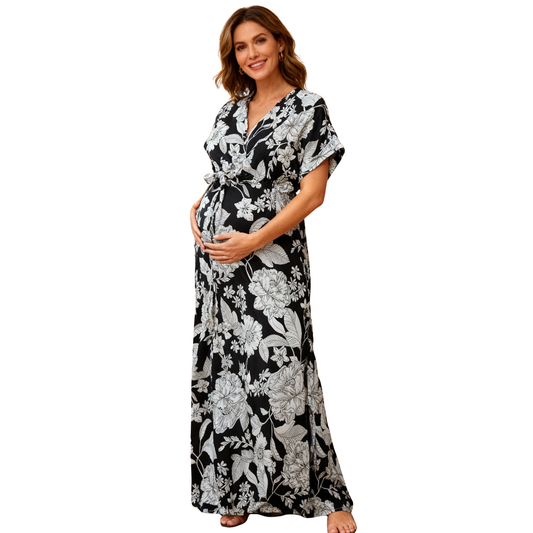 Maternity Dress Viscose  Floral Print