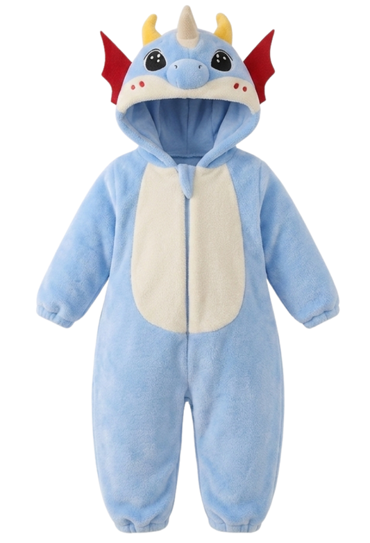 JKjustkidin Kids Dragon Costume Jumpsuit Onesie with 3D Details