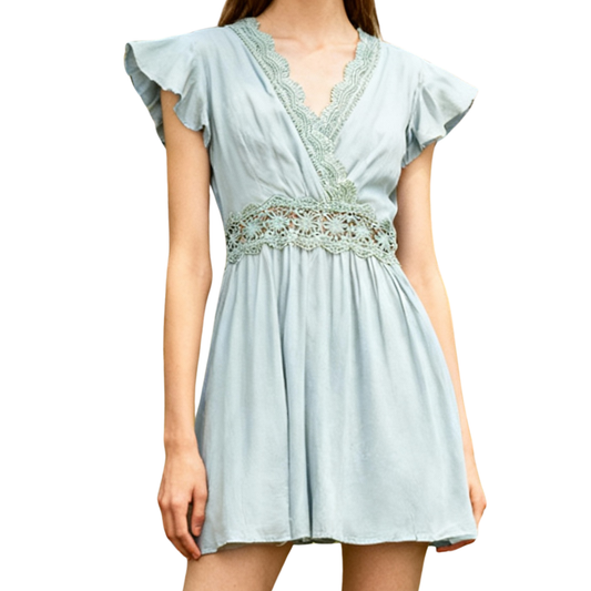 Womans Summer Dress Pastel Mint Green