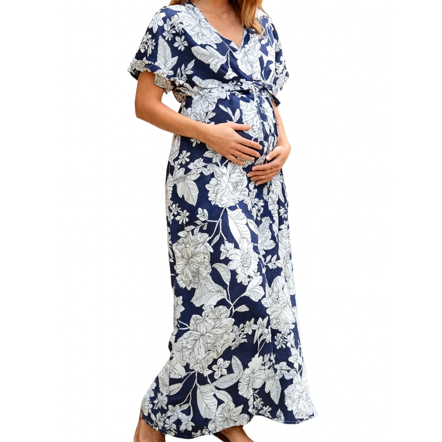 Maternity Dress Viscose  Floral Print