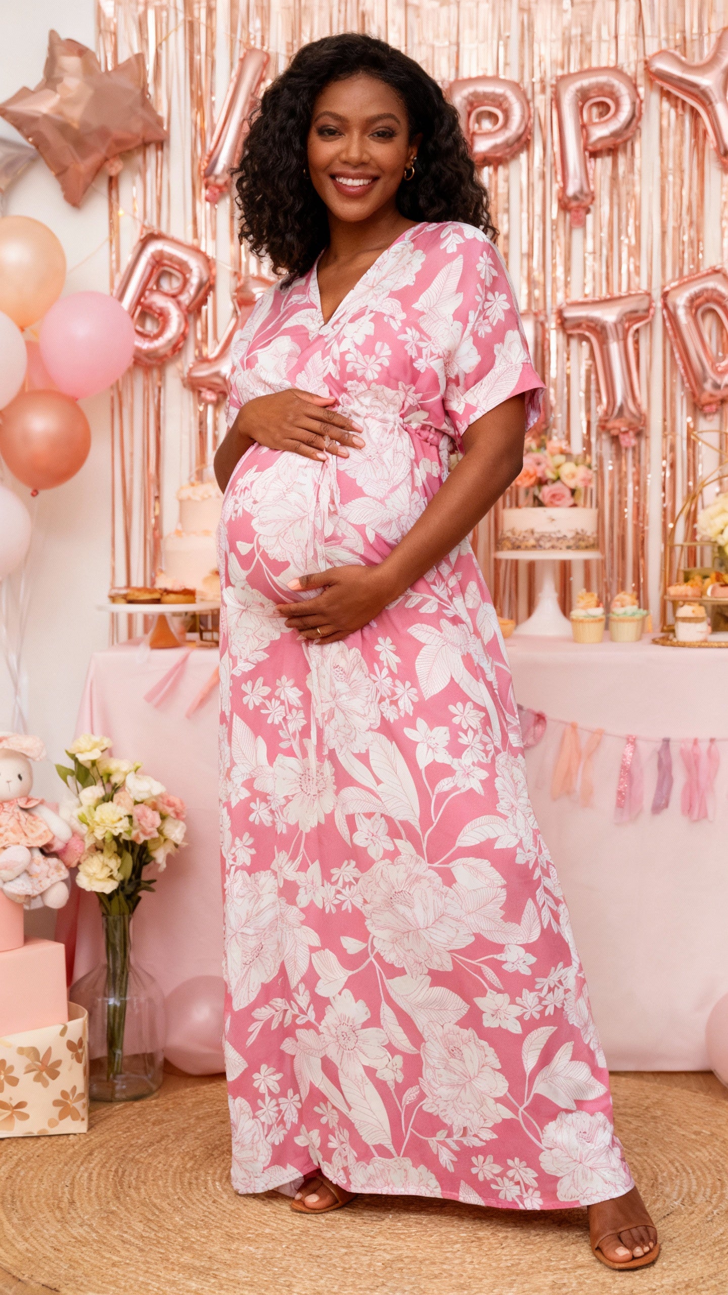 Maternity Dress Viscose  Floral Print