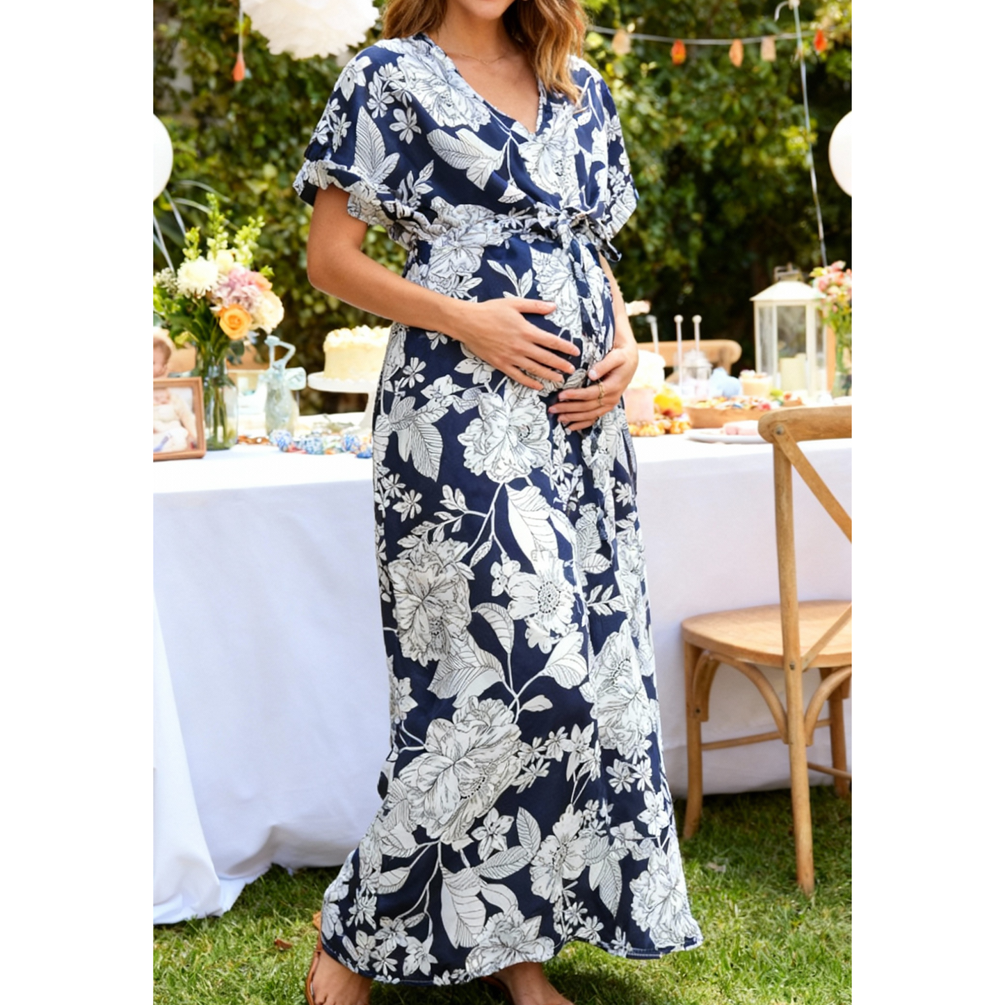 Maternity Dress Viscose  Floral Print