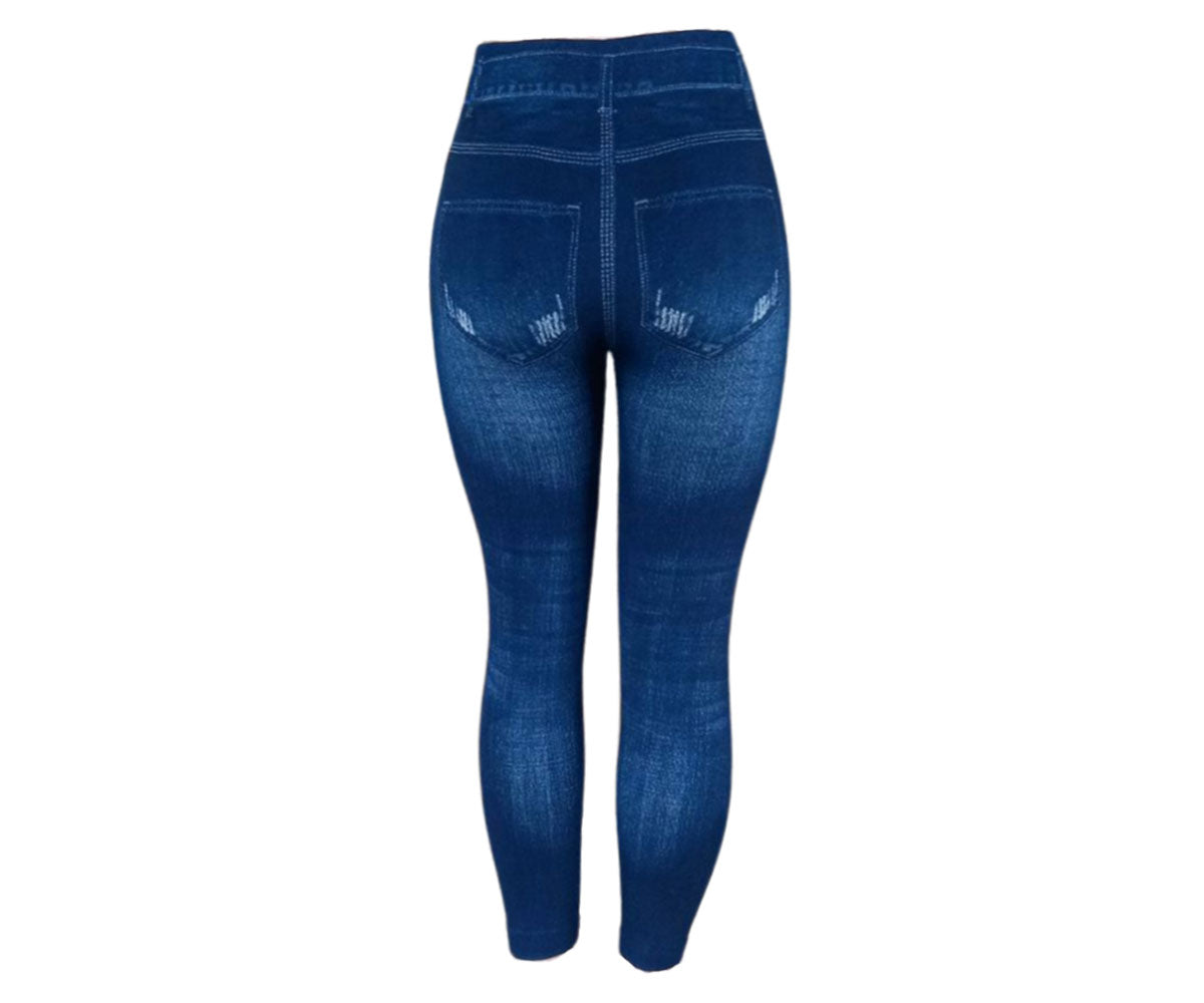 Leggings Winter Thermal Denim Print V2.1