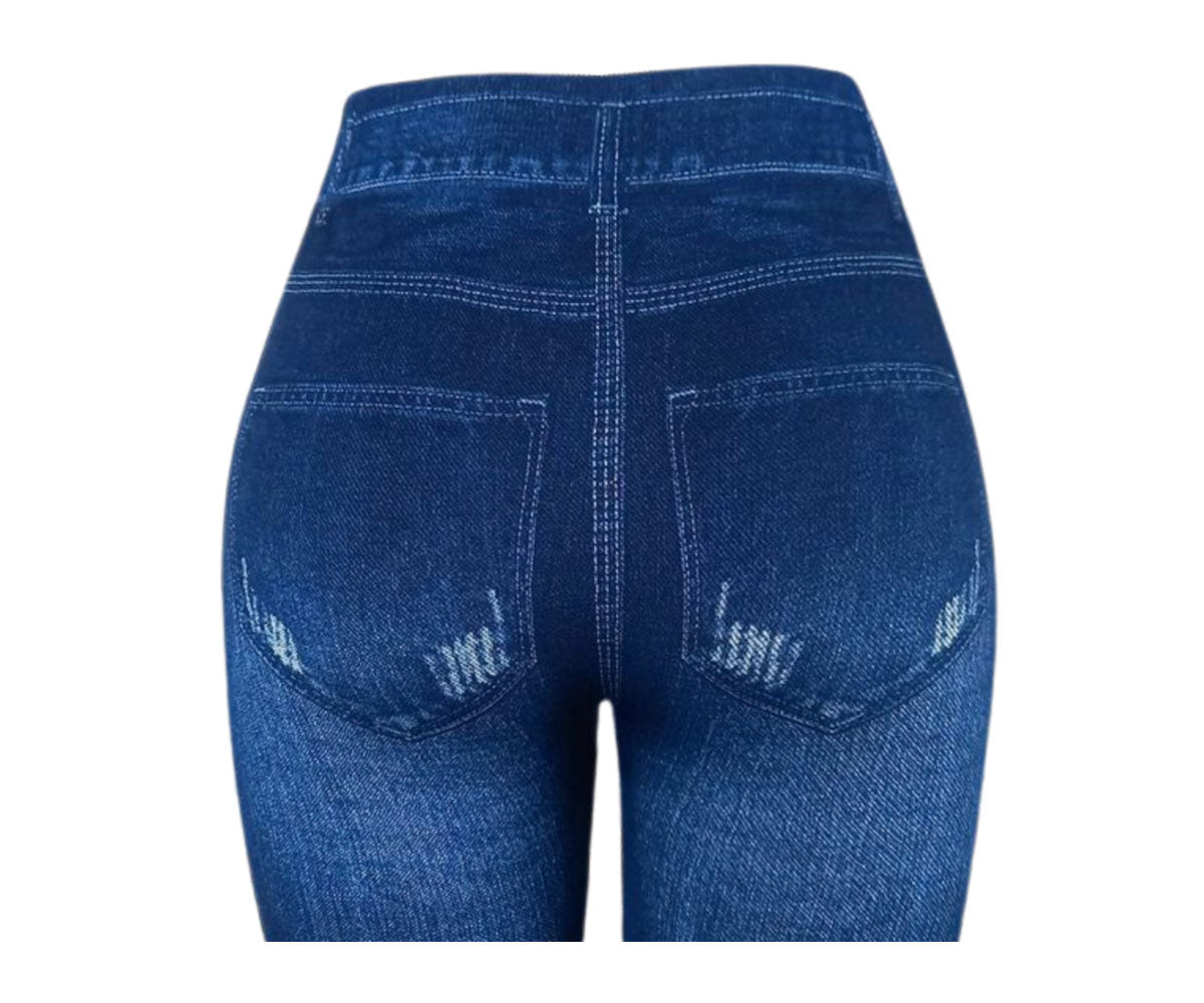 Leggings Winter Thermal Denim Print V2.1
