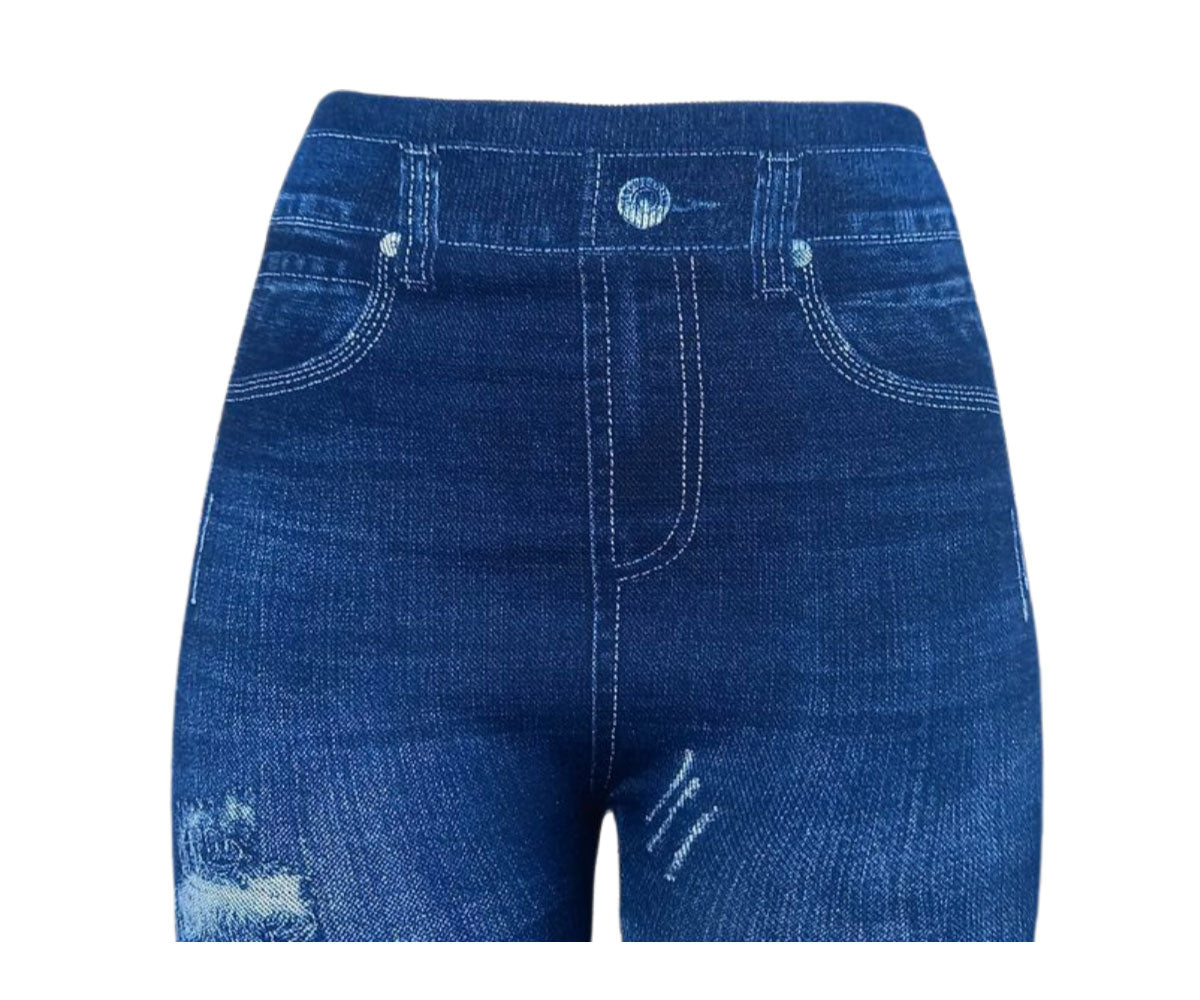Leggings Winter Thermal Denim Print V2.1
