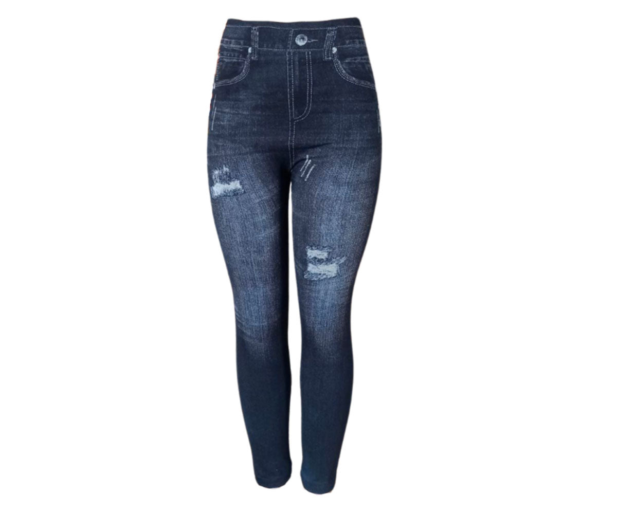 Leggings Winter Thermal Denim Print V2.1