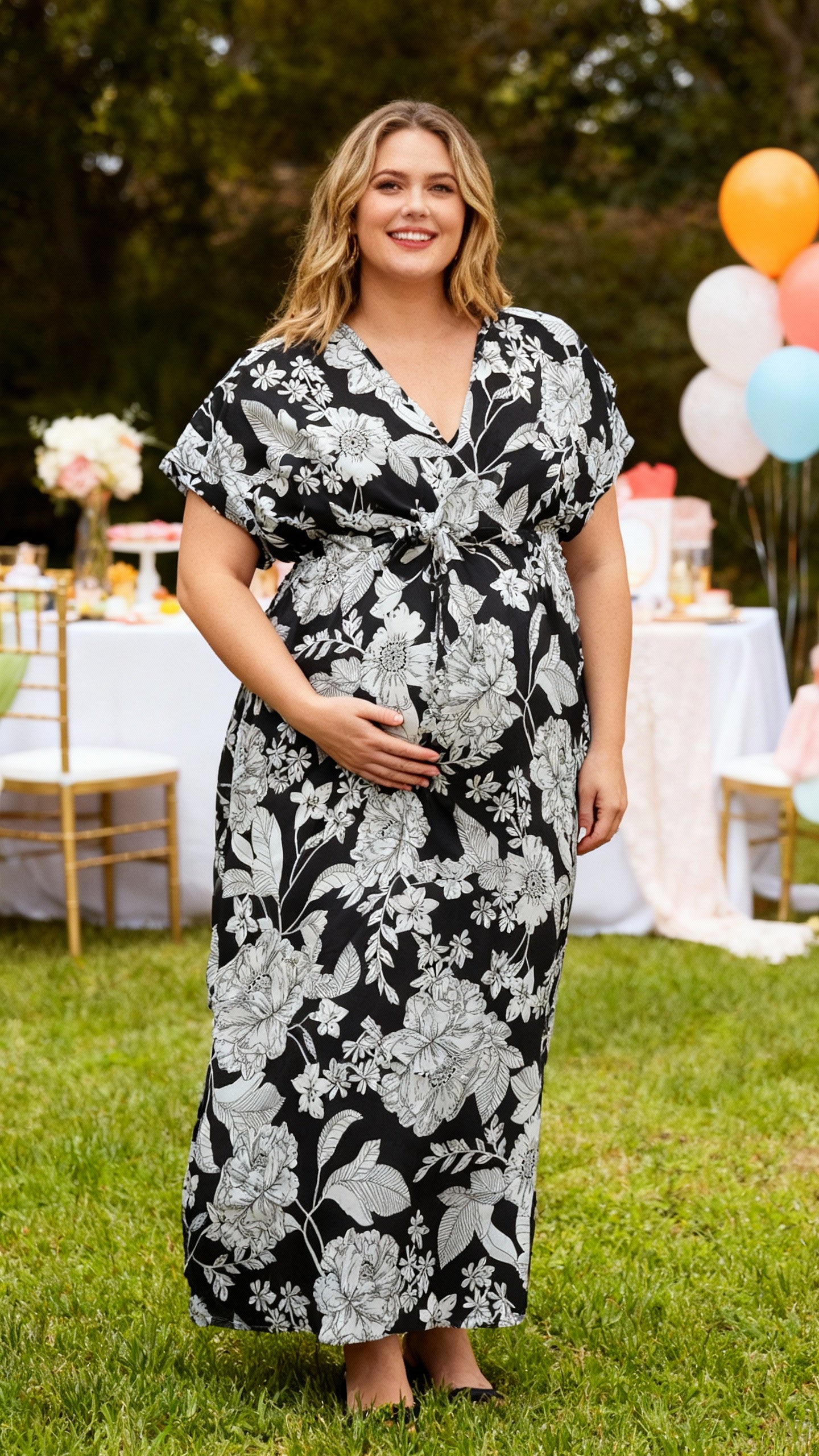 Maternity Dress Viscose  Floral Print