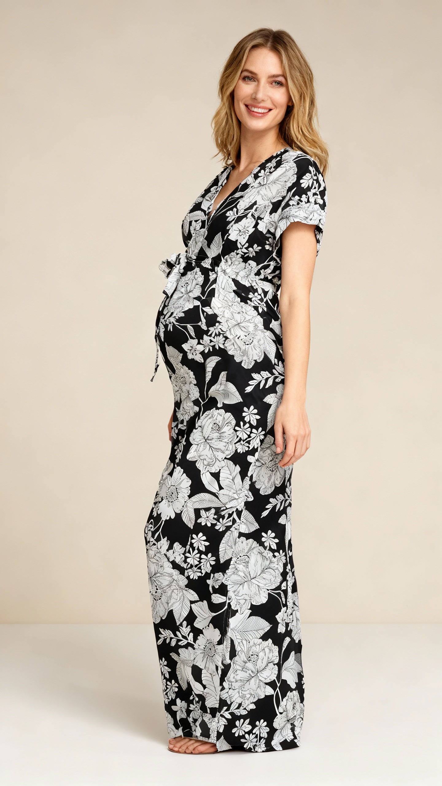 Maternity Dress Viscose  Floral Print