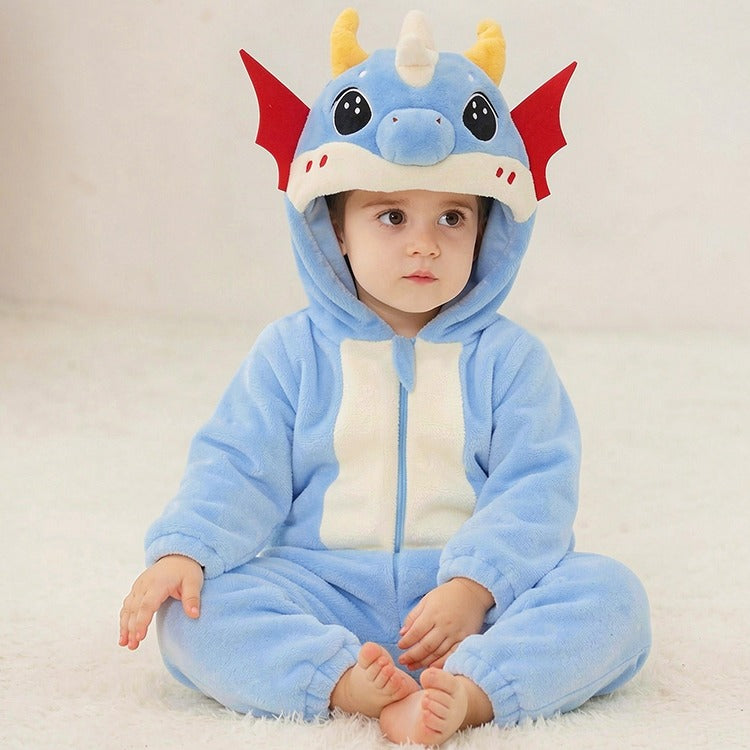 JKjustkidin Kids Dragon Costume Jumpsuit Onesie with 3D Details