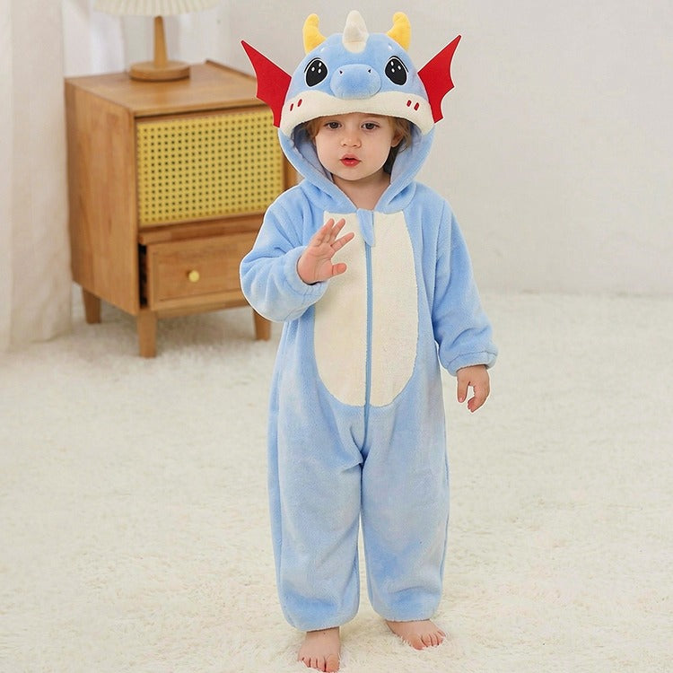 JKjustkidin Kids Dragon Costume Jumpsuit Onesie with 3D Details