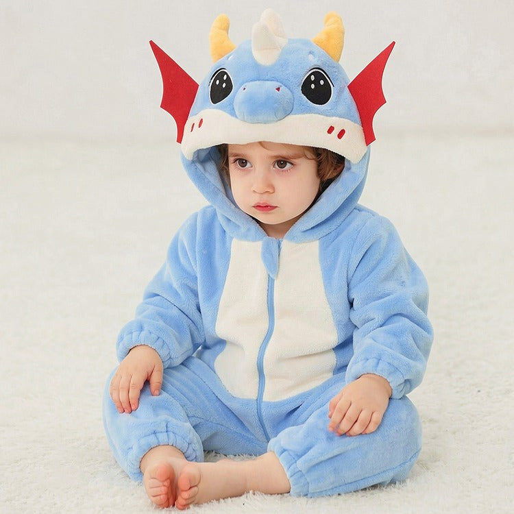 JKjustkidin Kids Dragon Costume Jumpsuit Onesie with 3D Details