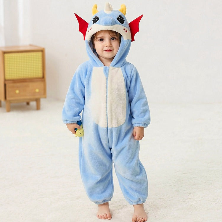 JKjustkidin Kids Dragon Costume Jumpsuit Onesie with 3D Details