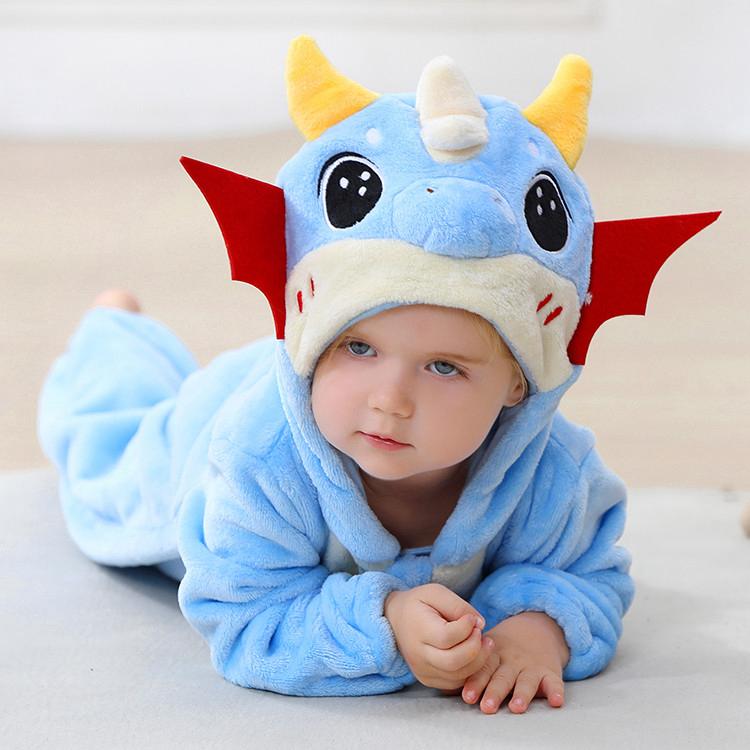 JKjustkidin Kids Dragon Costume Jumpsuit Onesie with 3D Details