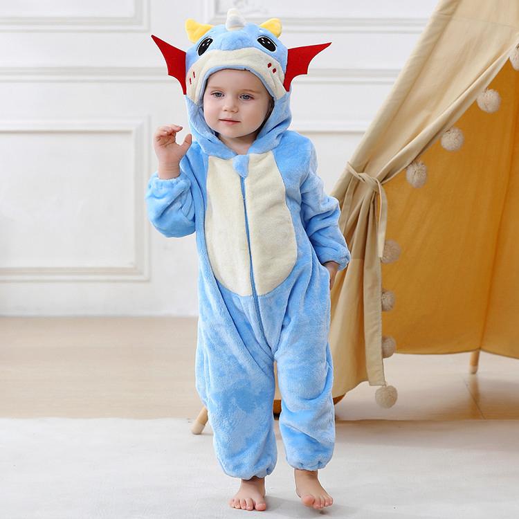 JKjustkidin Kids Dragon Costume Jumpsuit Onesie with 3D Details