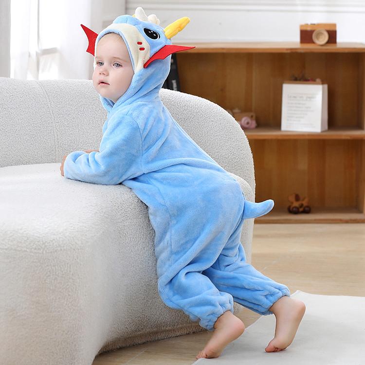 JKjustkidin Kids Dragon Costume Jumpsuit Onesie with 3D Details