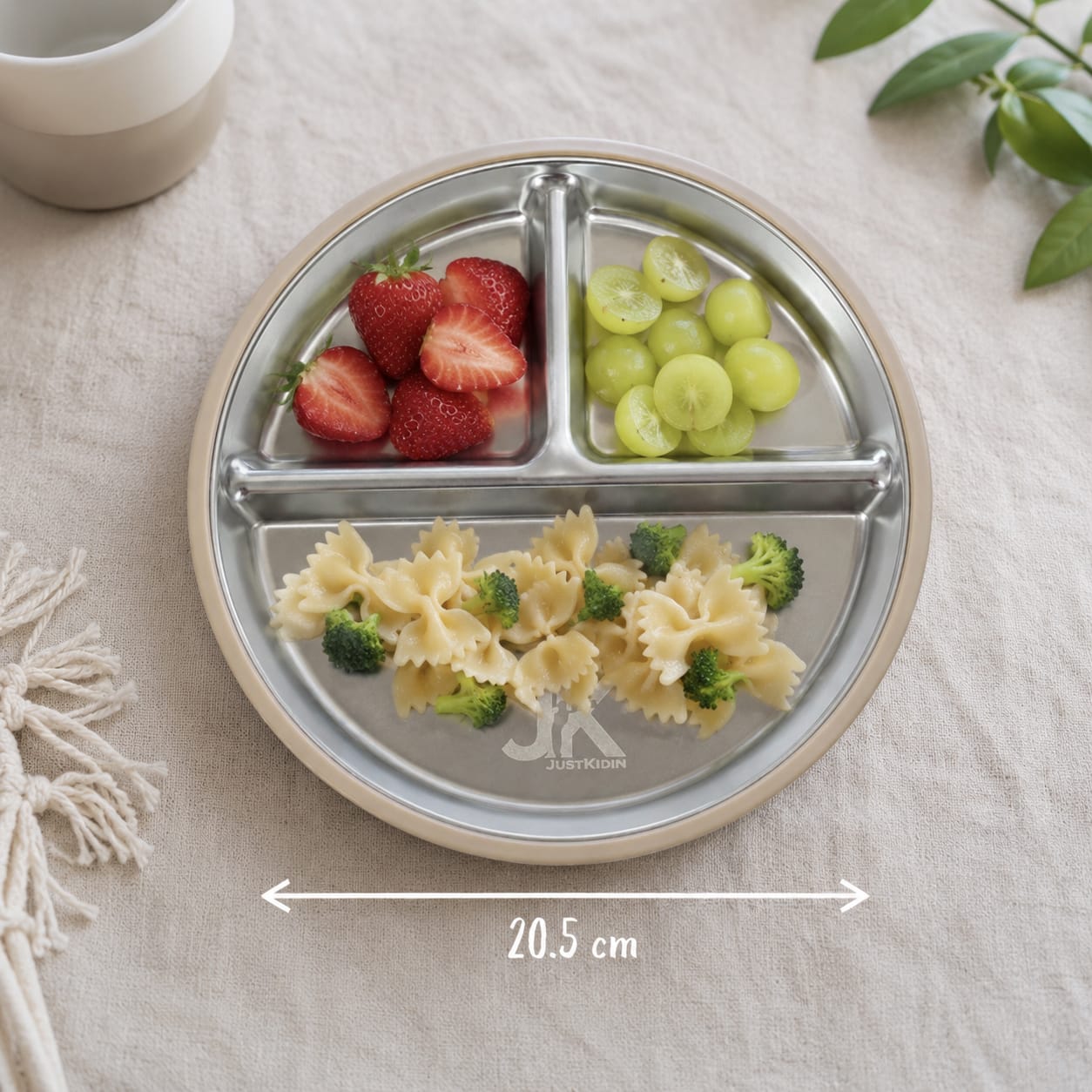 JKjustkidin Premium 304 Stainless Steel Baby Suction Plate BPA Free