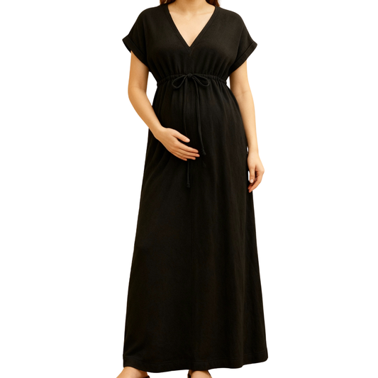 Maternity Dress – Viscose Black
