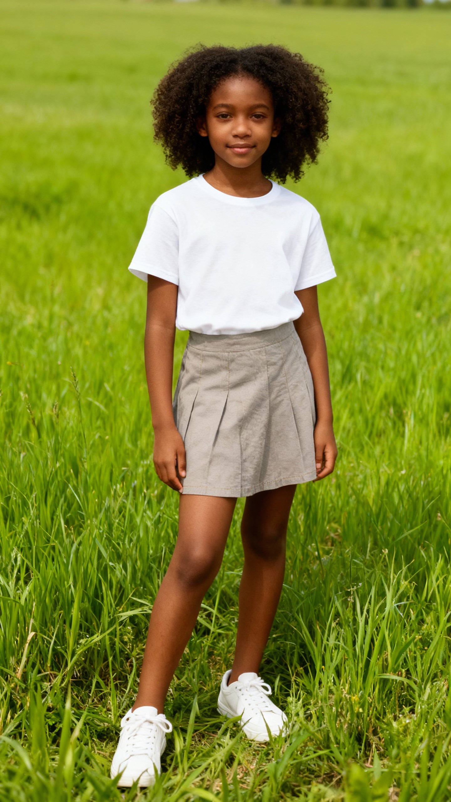 Teen Cotton Skirt Beige