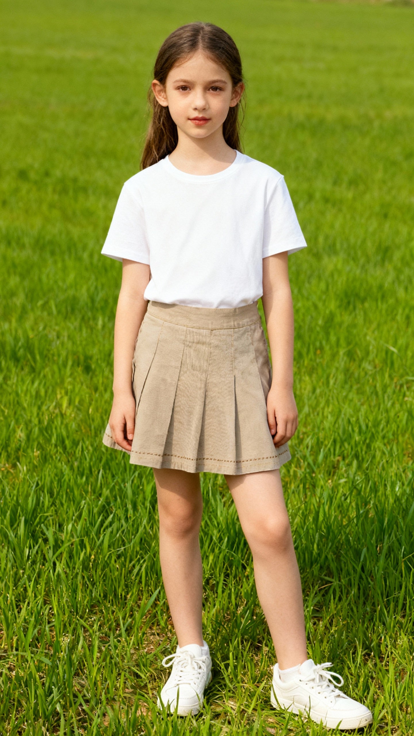 Teen Cotton Skirt Beige
