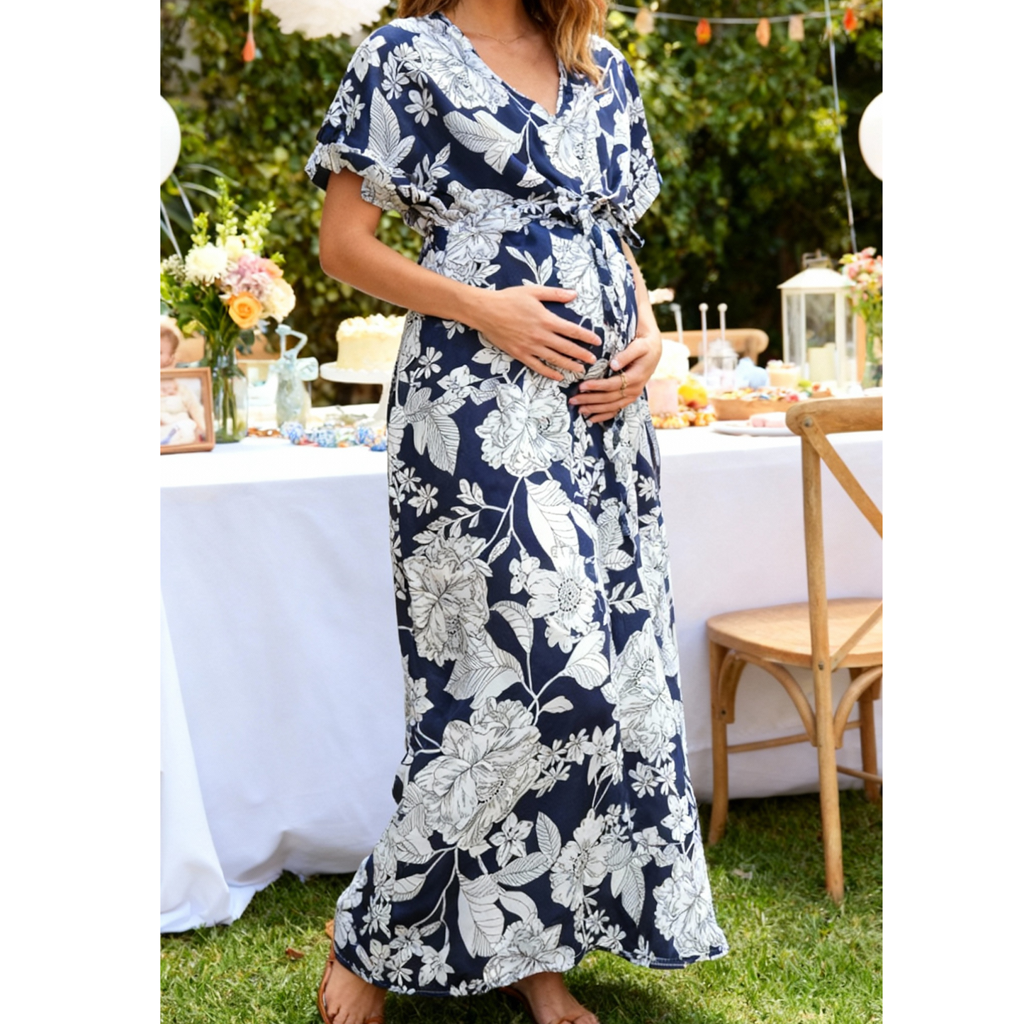 Maternity Dress Viscose  Floral Print