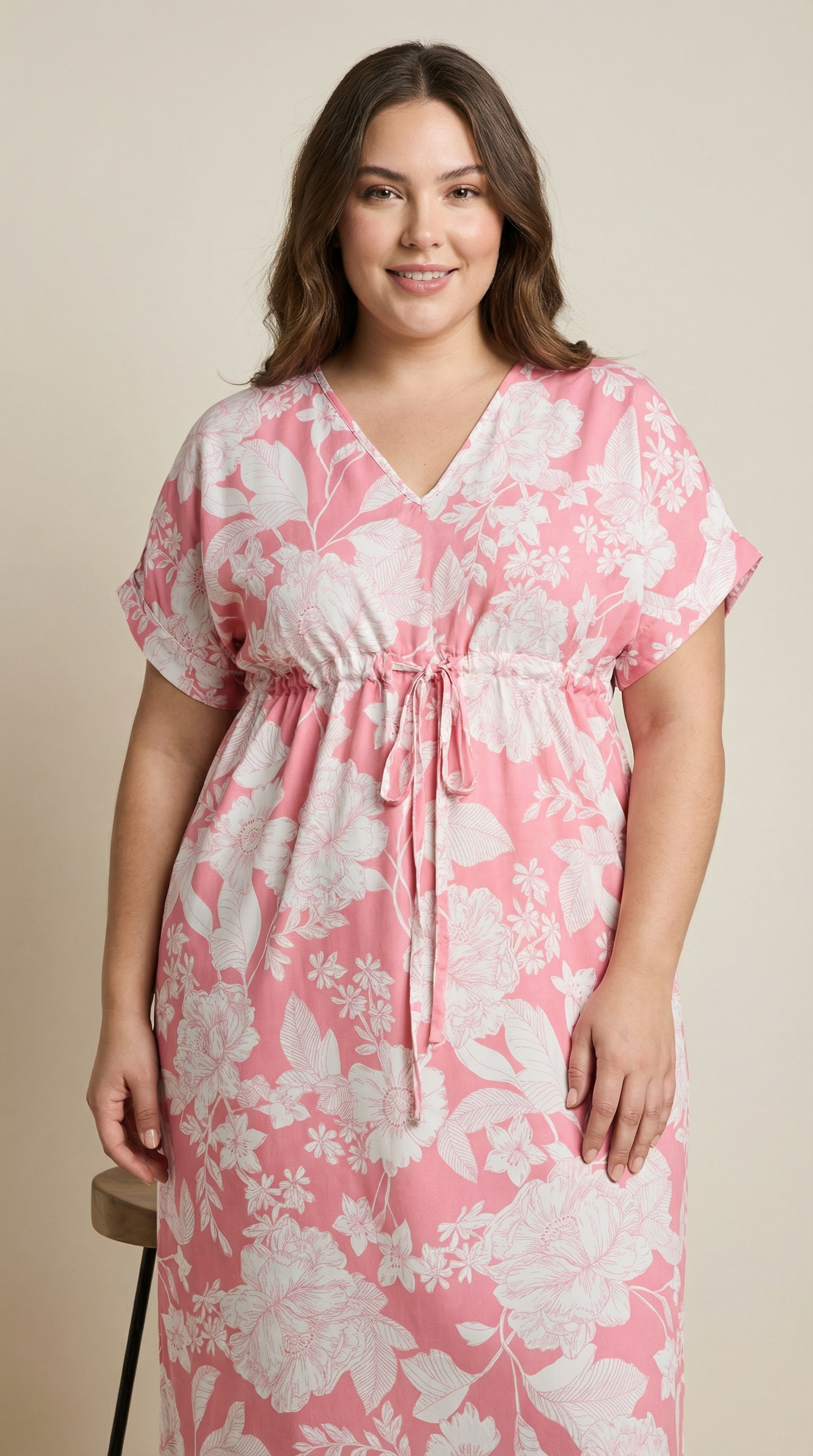 Womans Plus size Floral print Pink