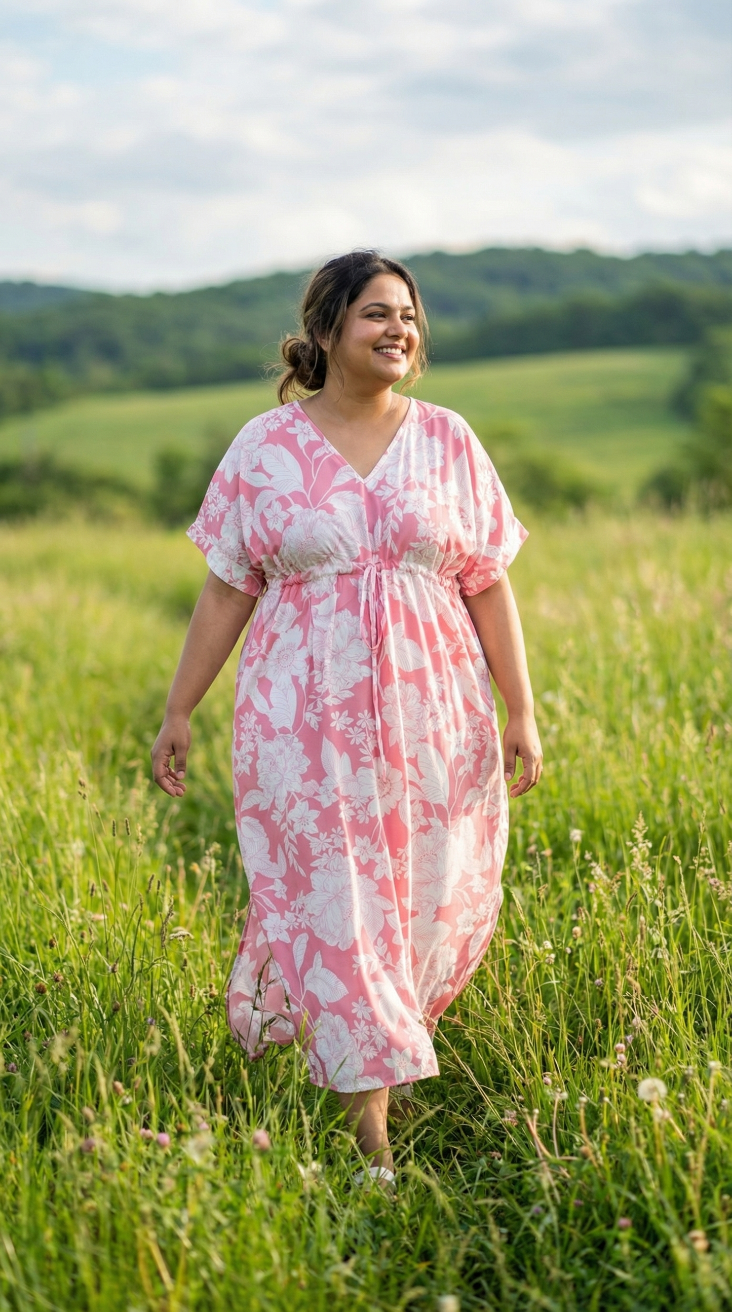 Womans Plus size Floral print Pink