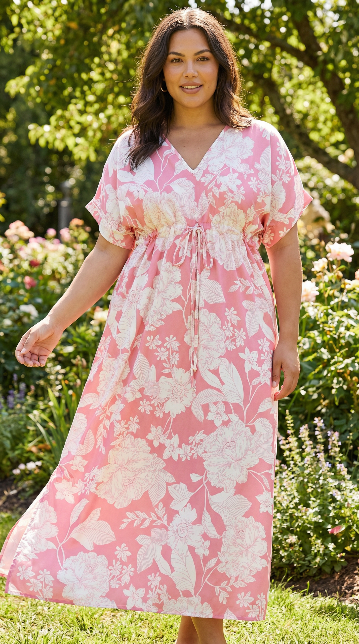 Womans Plus size Floral print Pink