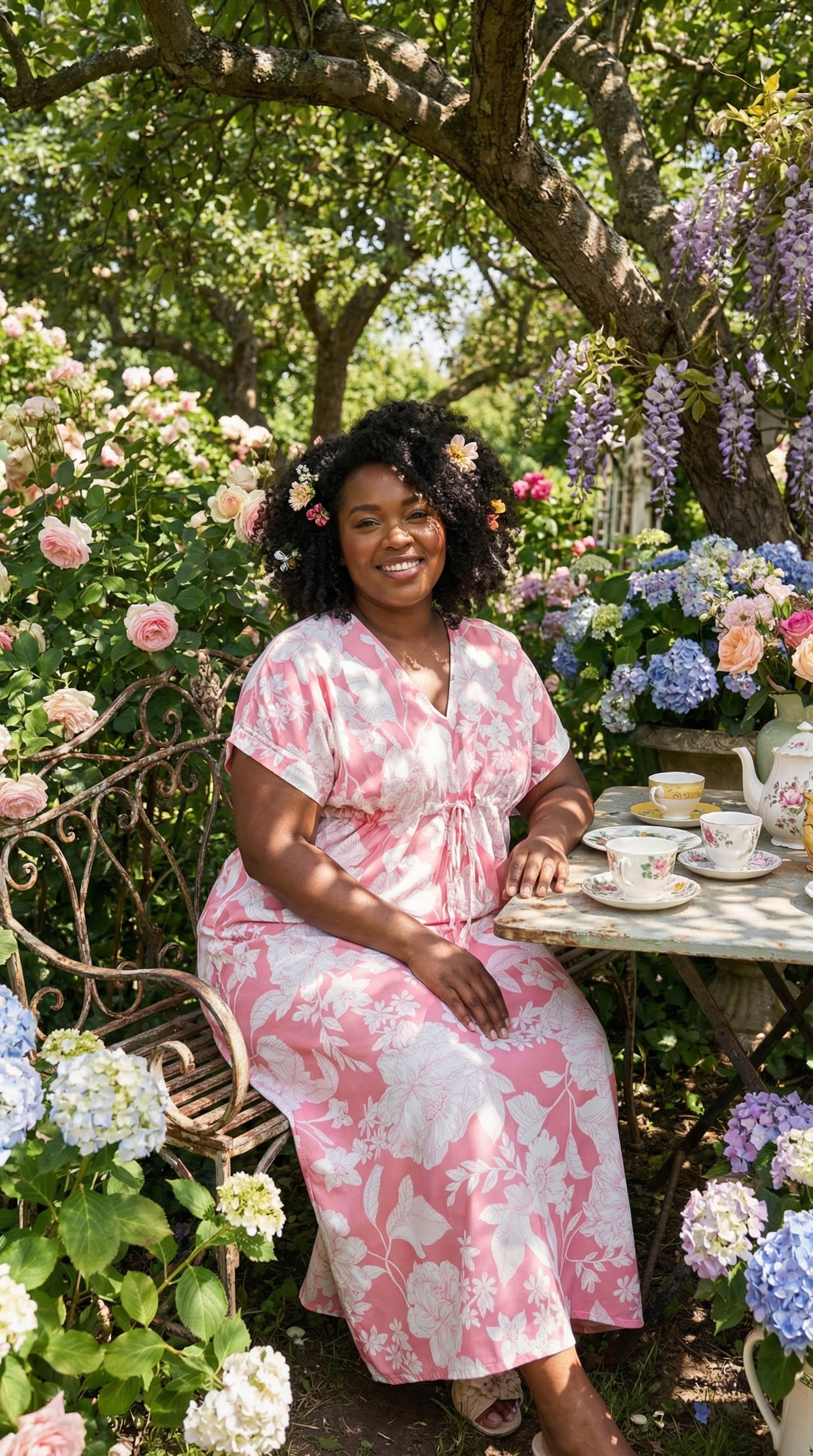 Womans Plus size Floral print Pink