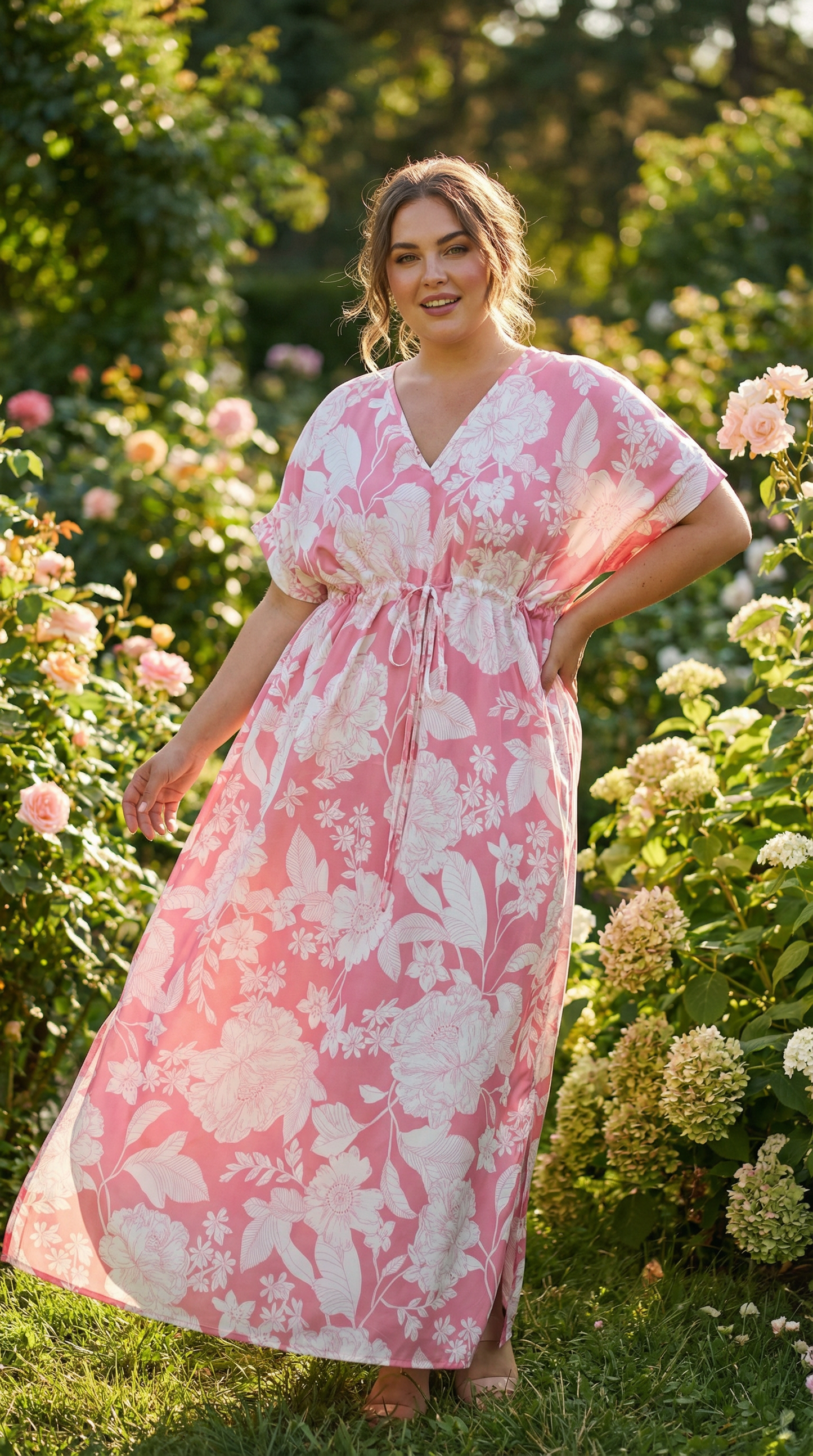 Womans Plus size Floral print Pink