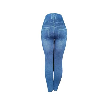 Leggings Winter Thermal Denim Print